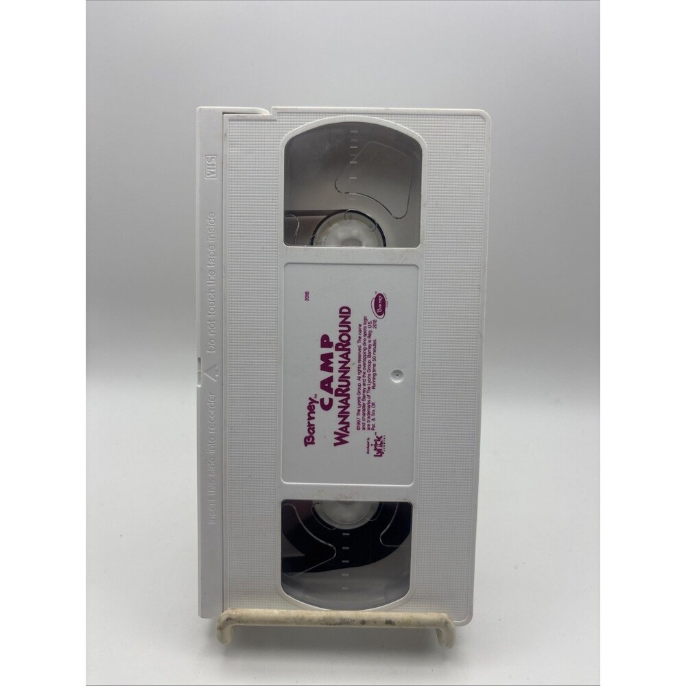 Barney - Barney's Camp WannaRunnaRound VHS 1997 No Case RARE